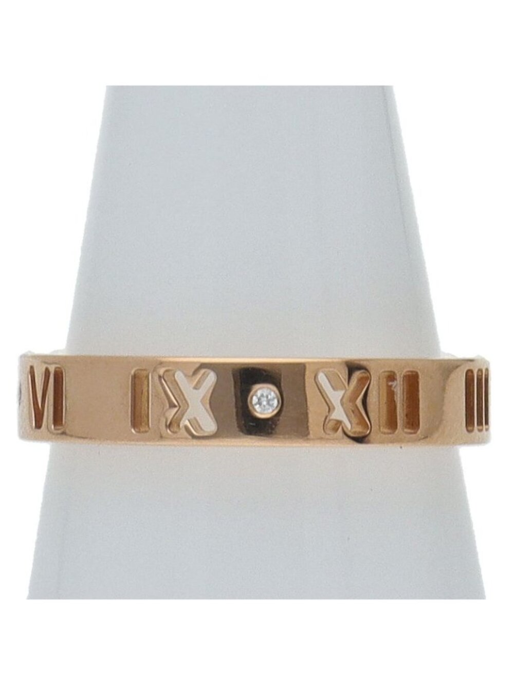 Tiffany & Co Atlas Pierced Diamond Ring 18k Pink Gold